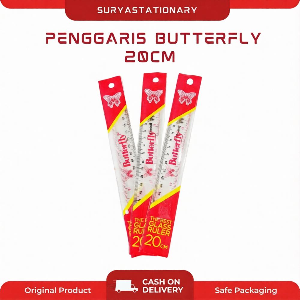 BUTTERFLY PENGGARIS 20CM / BUTTERFLY 20CM / PENGGARIS 20CM (PAK)