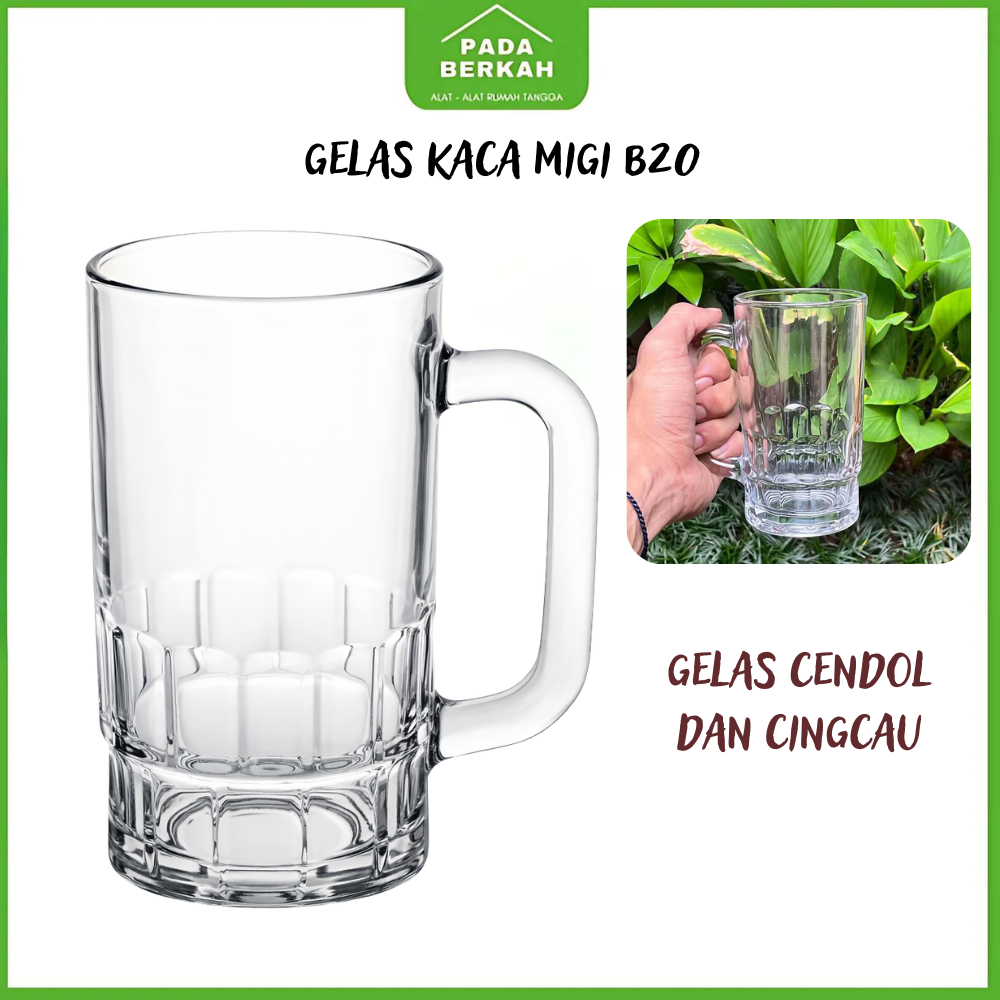 1 LUSIN Gelas Kaca Gagang Gelas Teh Gagang 325Ml B20 N Gelas MIGI Cendol Es Kelapa BISA INSTAN