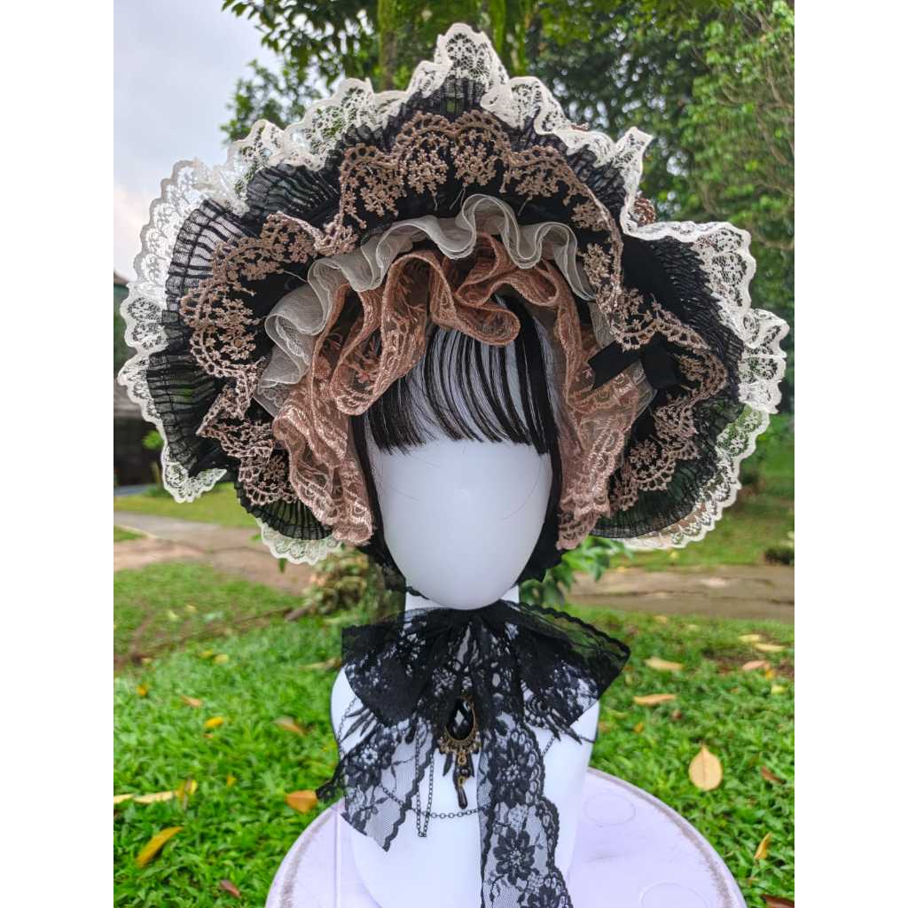 topi noni, bonnet, victorian, lolita