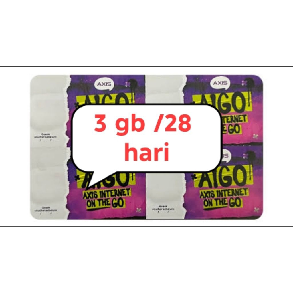 voucher axis 3 gb/30 hari
