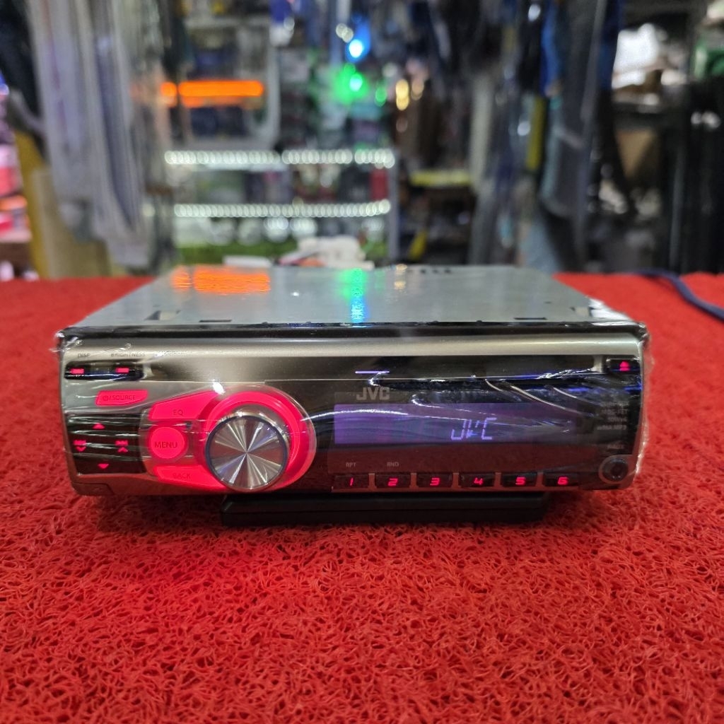 Head Unit Single Din JVC KD-R325S USB CD Aux Radio FM AM sudah dipasang Bluetooth