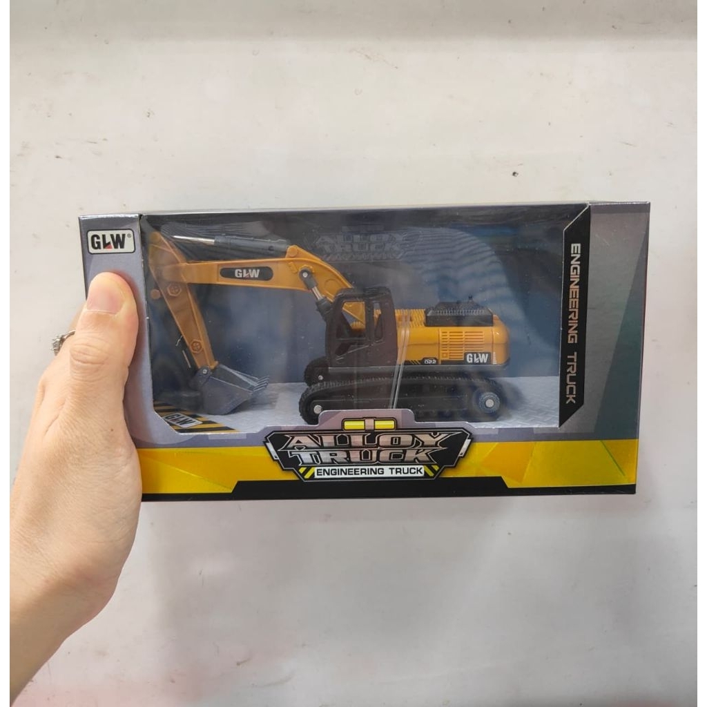 KIDZOONAA - MINIATUR EXCAVATOR ALLOY TRUCK ENGINEERING TRUK BESO BEGO BESI KONSTRUKSI BESI ALLOY MAI