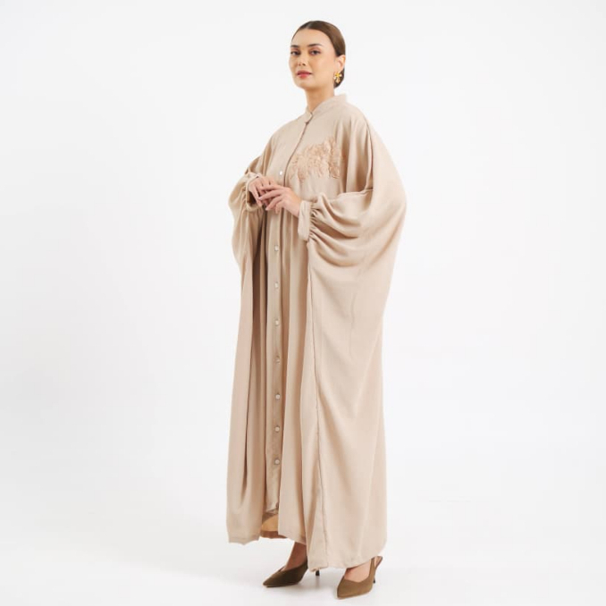 Zelia Maxi Dress Brown - Crinkle Airflow