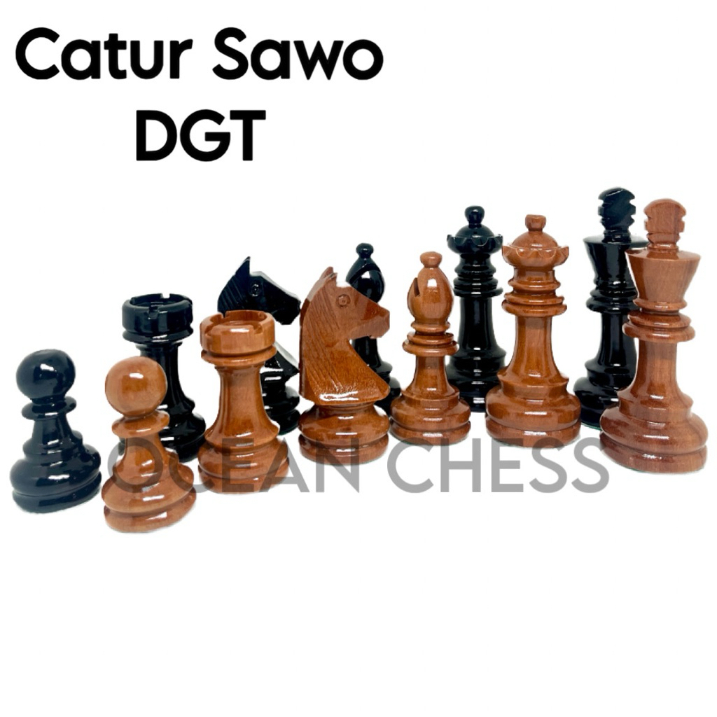 Bidak Catur Kayu Sawo model DGT