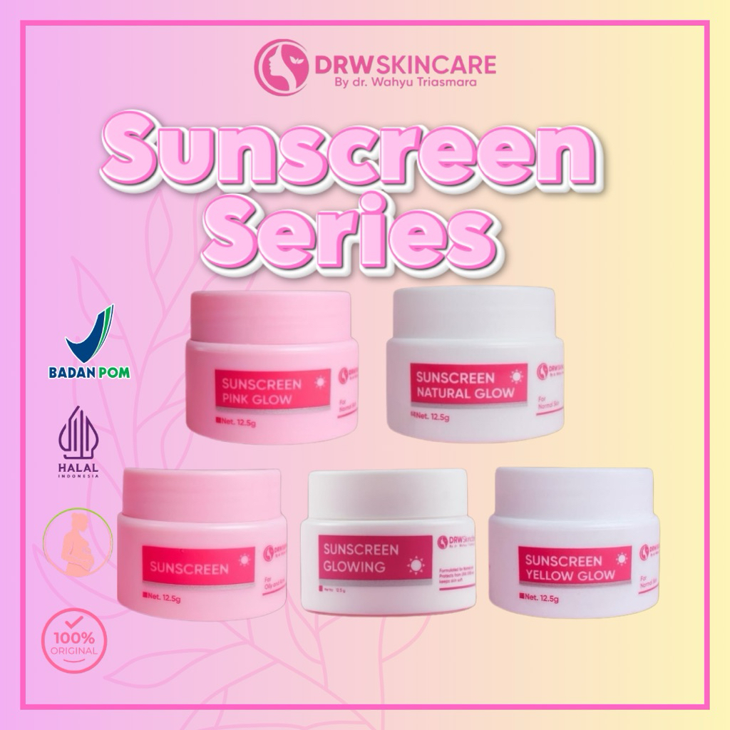 DRW Skincare Sunscreen New Cream Pagi Cream Siang Glowing Fondation Sunblock Pelembab Wajah dari Sin