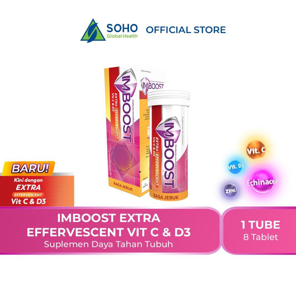 GIFT -  Imboost Effervescent Vitamin C Suplemen Daya Tahan Tubuh Rasa Jeruk @8 Tablet