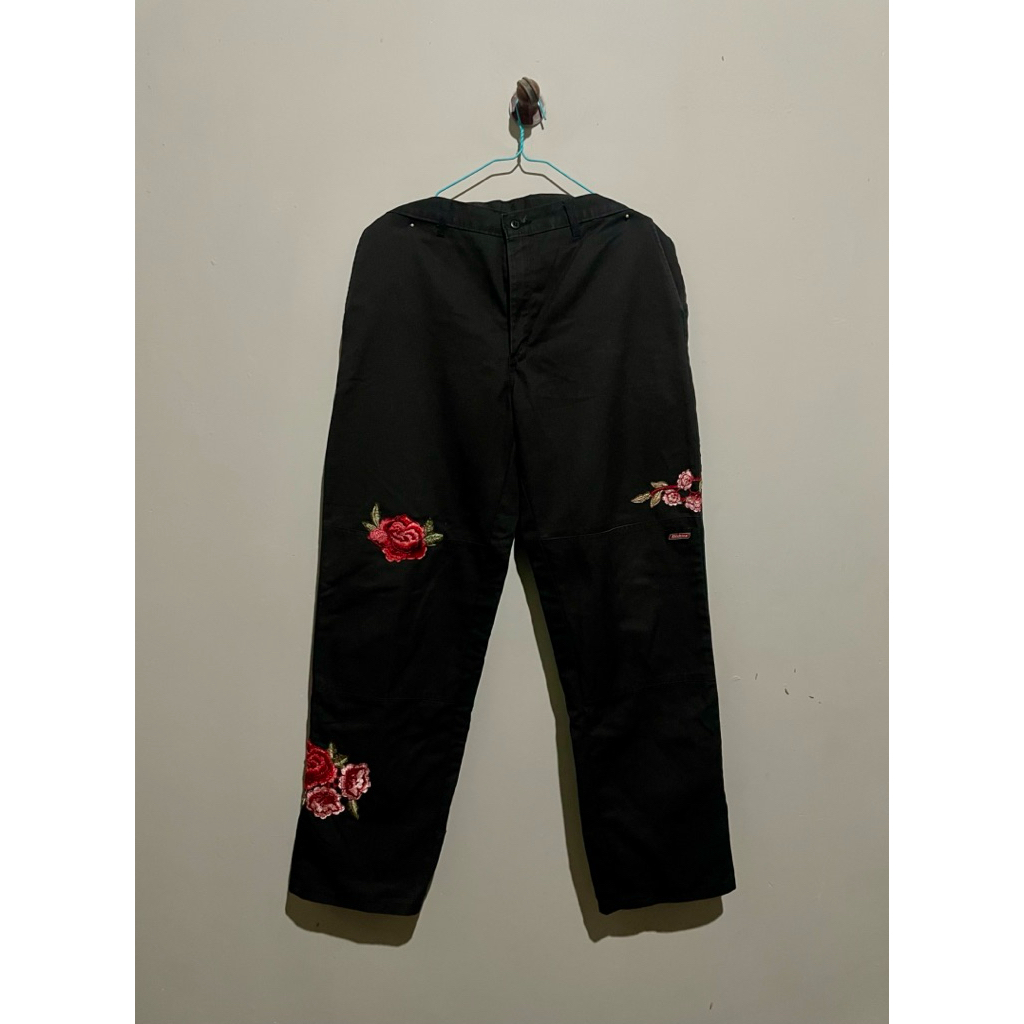 Celana Panjang Dickies Genuine Cellpocket (Custom Bordir Flower) Original (Preloved by dlo)