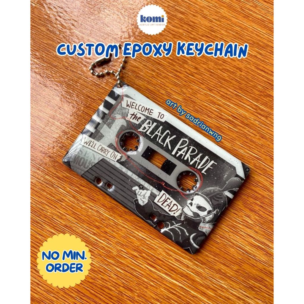 Custom Keychain Akrilik Resin / Gantungan Kunci Epoxy Ganci Acrylic UV print / Keyring Keychain Kpop