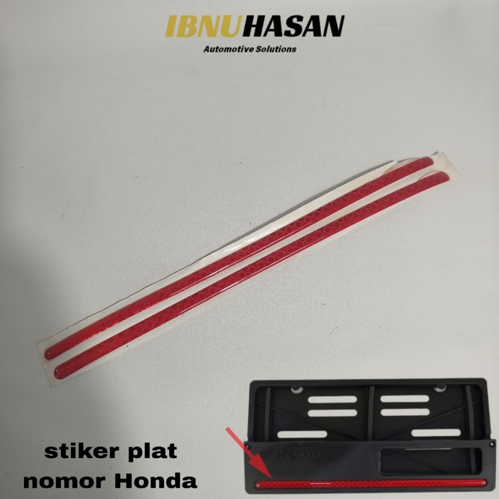 Stiker reflektif plat motor mobil / stiker timbul mata kucing / stiker cover plat nomor