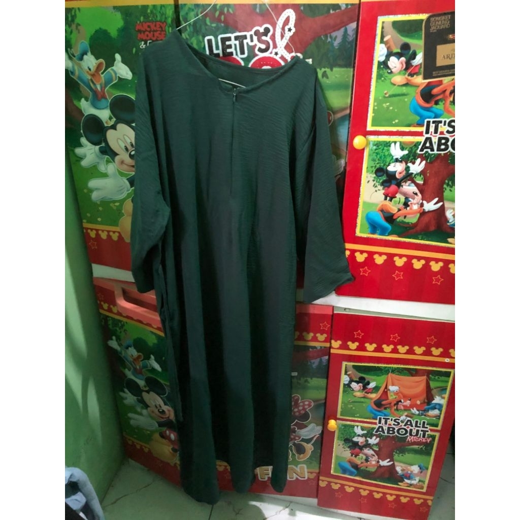 tunik panjang ijo botol