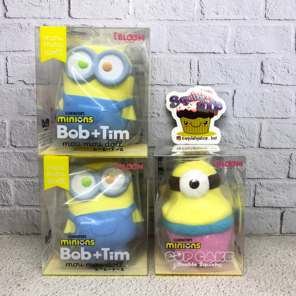 IBLOOM MINIONS BOB & TIM MOU MOU DOLL. MINION CUPCAKE MASHLO