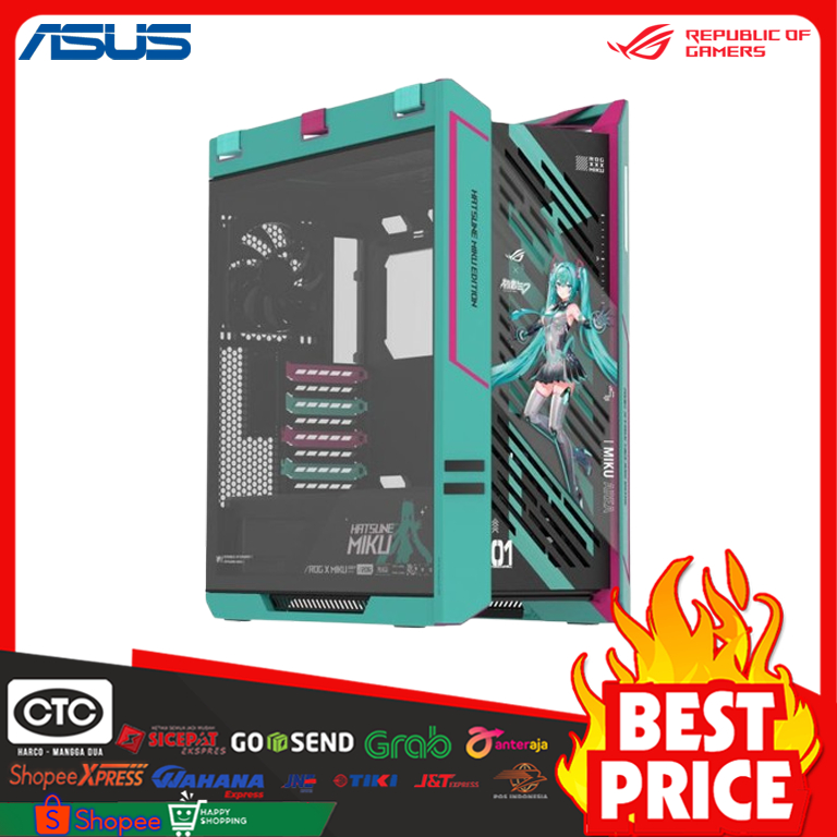 ASUS ROG STRIX HELIOS II HATSUNE MIKU EDITION - CASING PC | MID TOWER - GAMING PC CASE