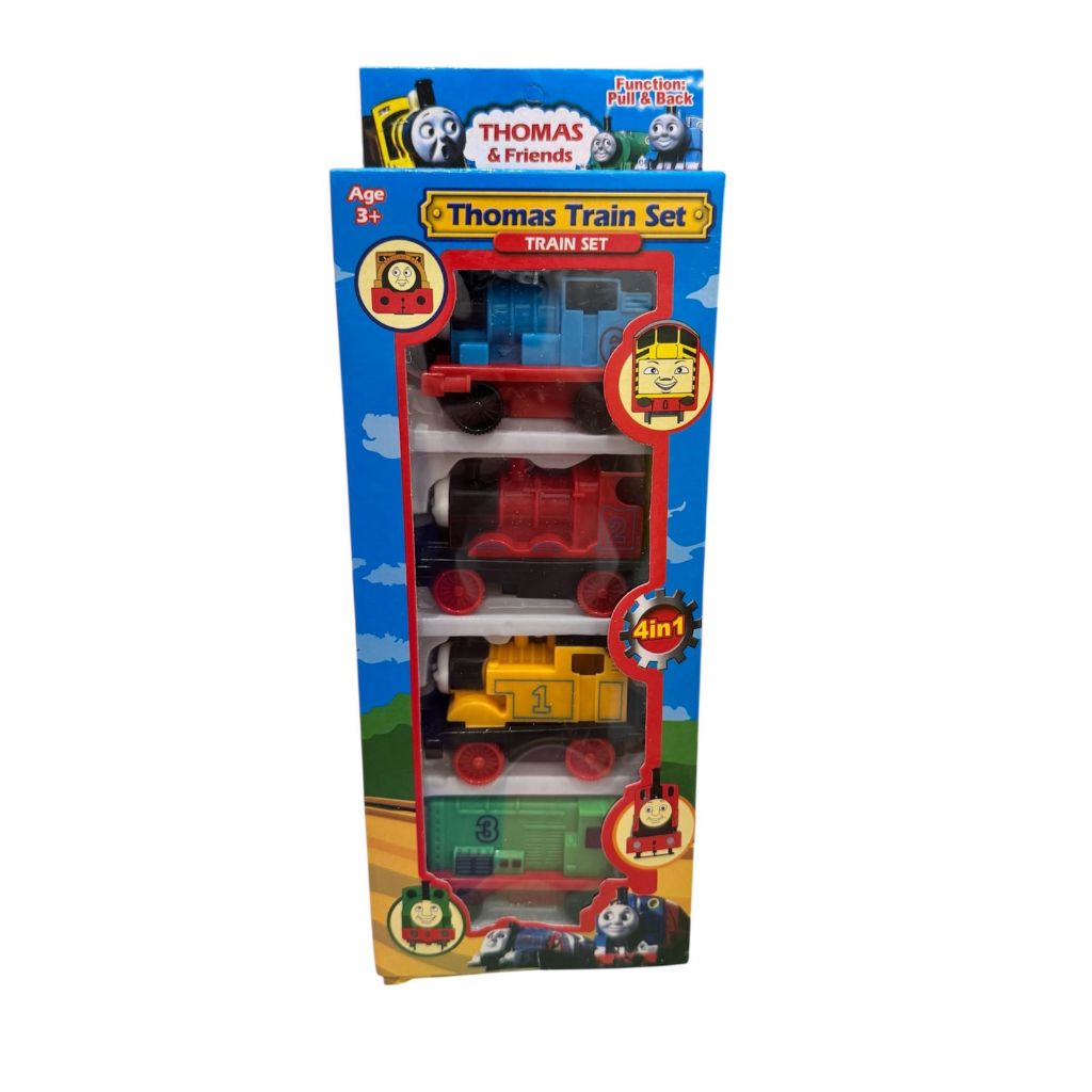 Mainan Mobil Kereta Thomas 4 Pcs Pullback Dorong Train Set ST3-642