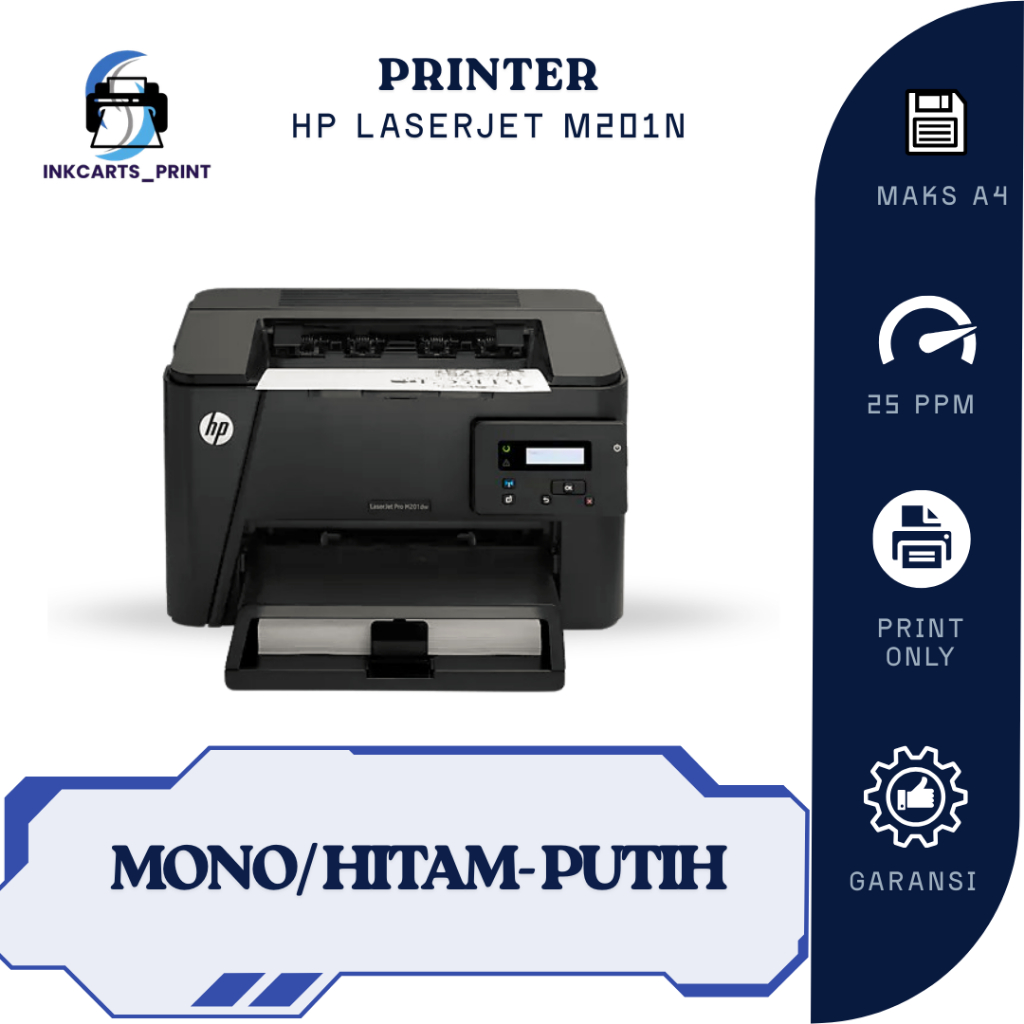 Printer Hp LaserJet Pro M201n Second Toner baru - Printer resi murah