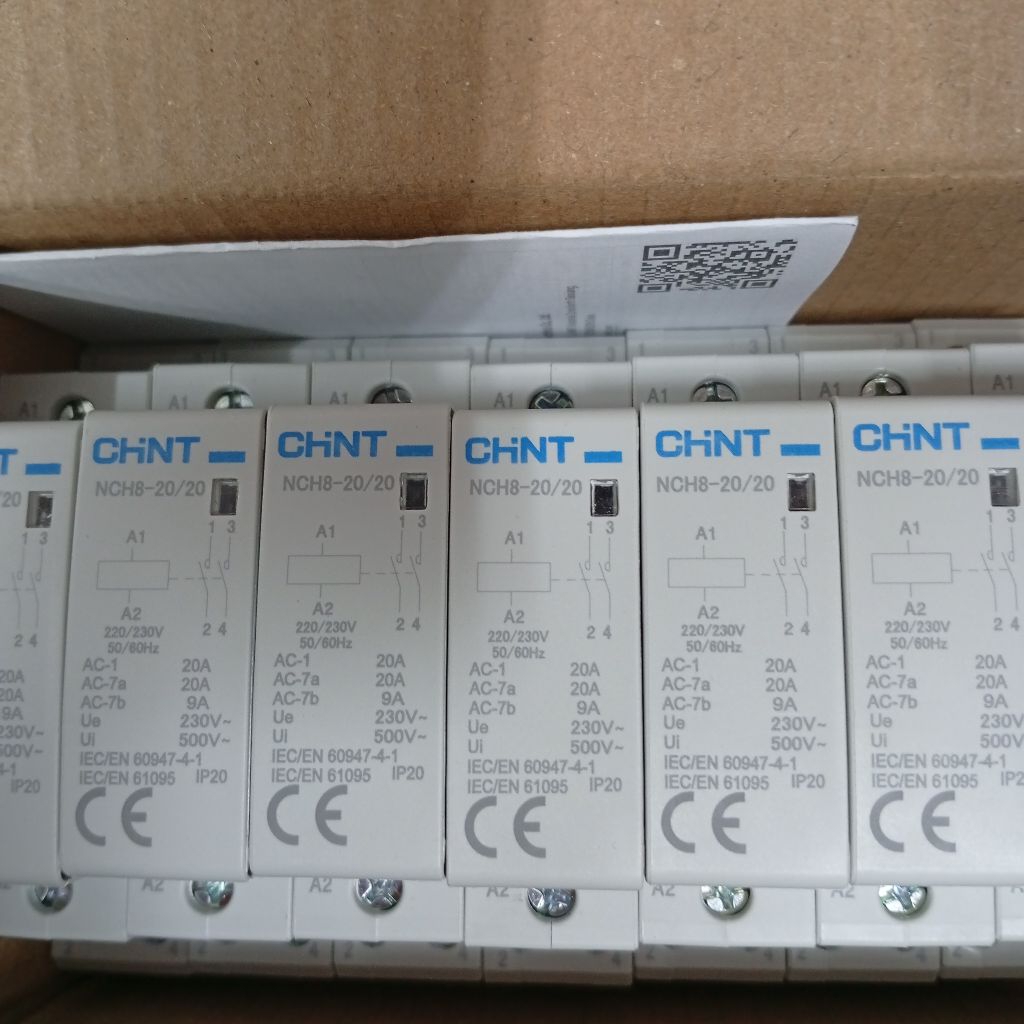 Chint ICT Kontaktor Contactor 1Phase 20A 2NO NCH8-20/20 230V CHINT ELECTRIC