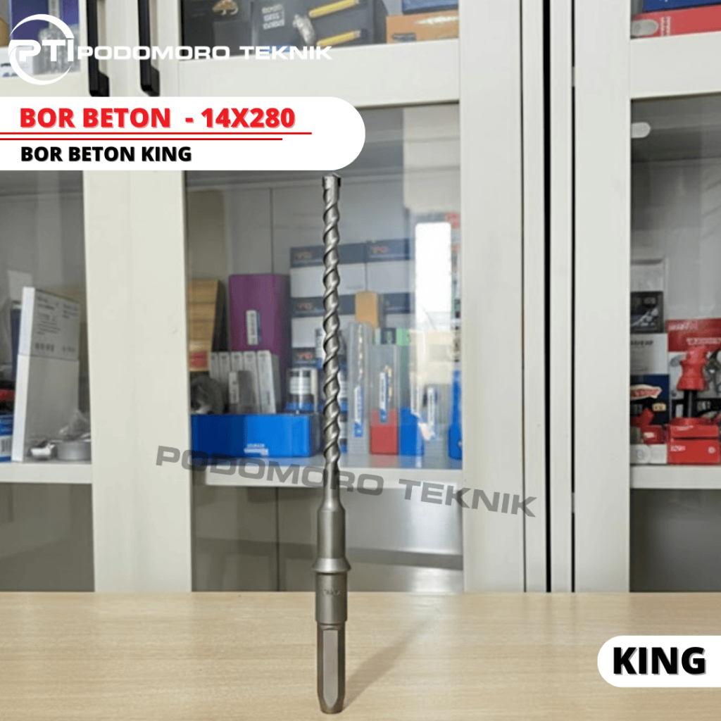 KING Concrete Mata Bor Beton 14mm 14.0 mm Drill Beton / Tembok 14x280 mm Panjang Made In Japan Origi