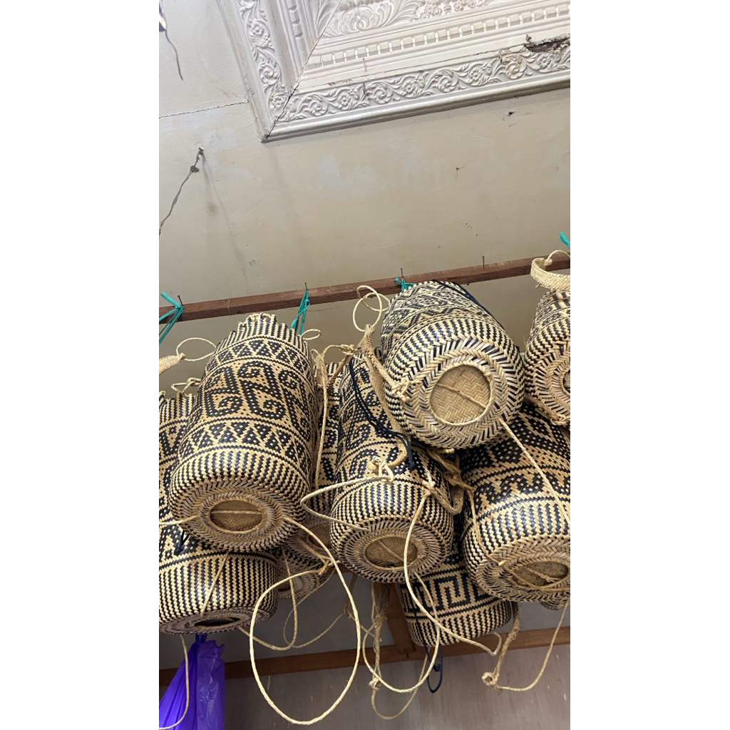 Tas Anjat Rotan Ransel Ukuran Besar Etnik Khas Dayak Kalimantan