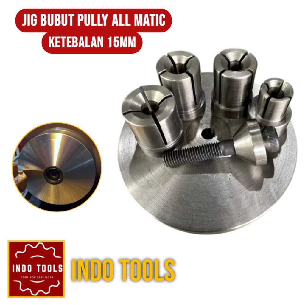 Jig Bubut Pully Motor Matic Presisi | Alat Bantu Mesin Bubut untuk Semua Matic