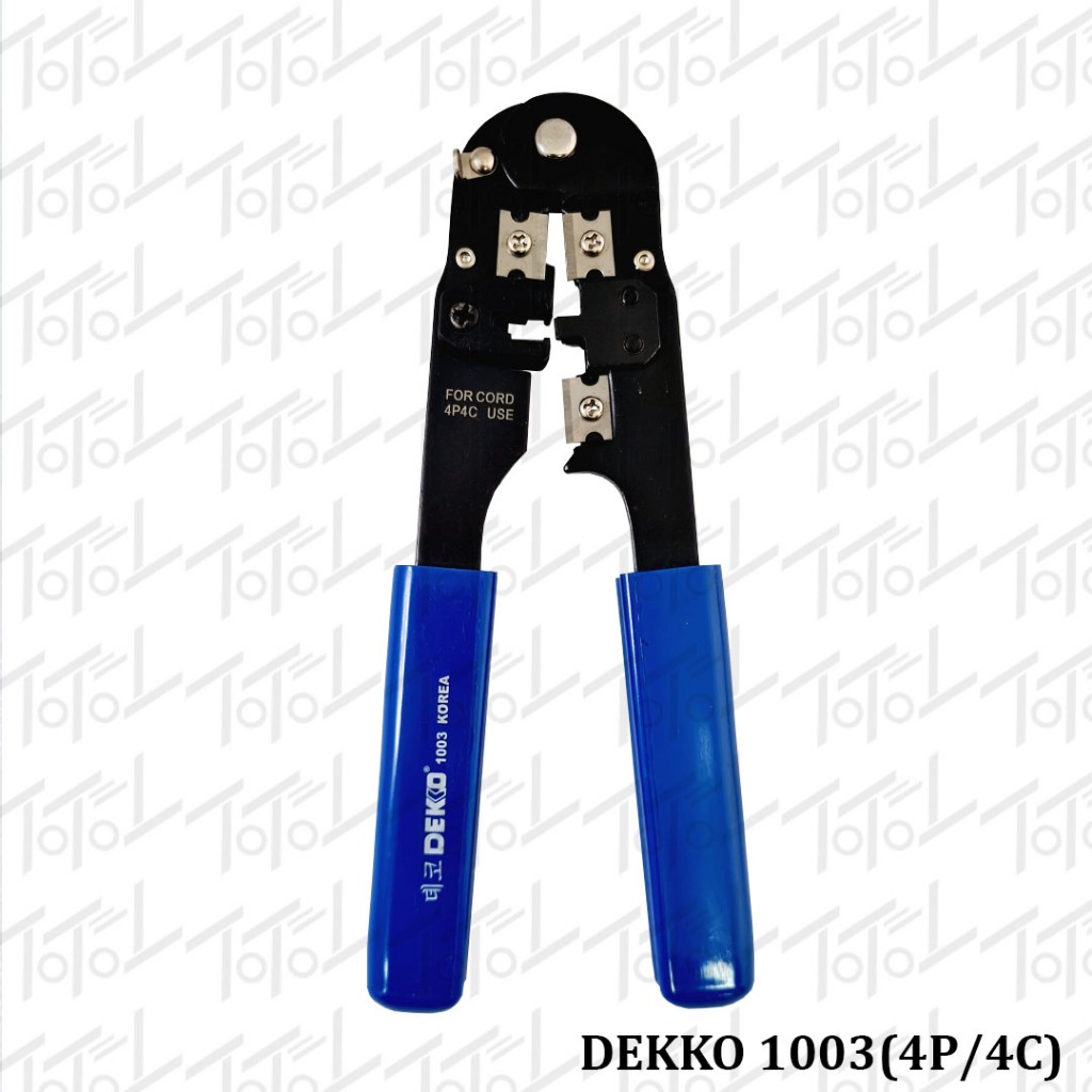 Dekko 1003 Tang Crimping Modular Plug 4P/4C For RJ9 RJ10
