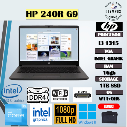 HP 240R G9 I3 1315 16GB 1TB W11 14.0FHD