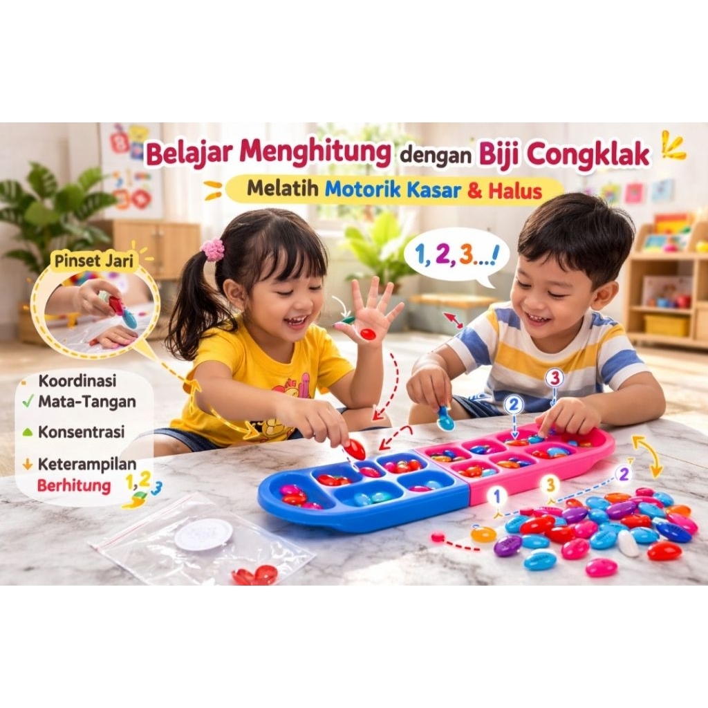 biji congklak warna warni 50 gram