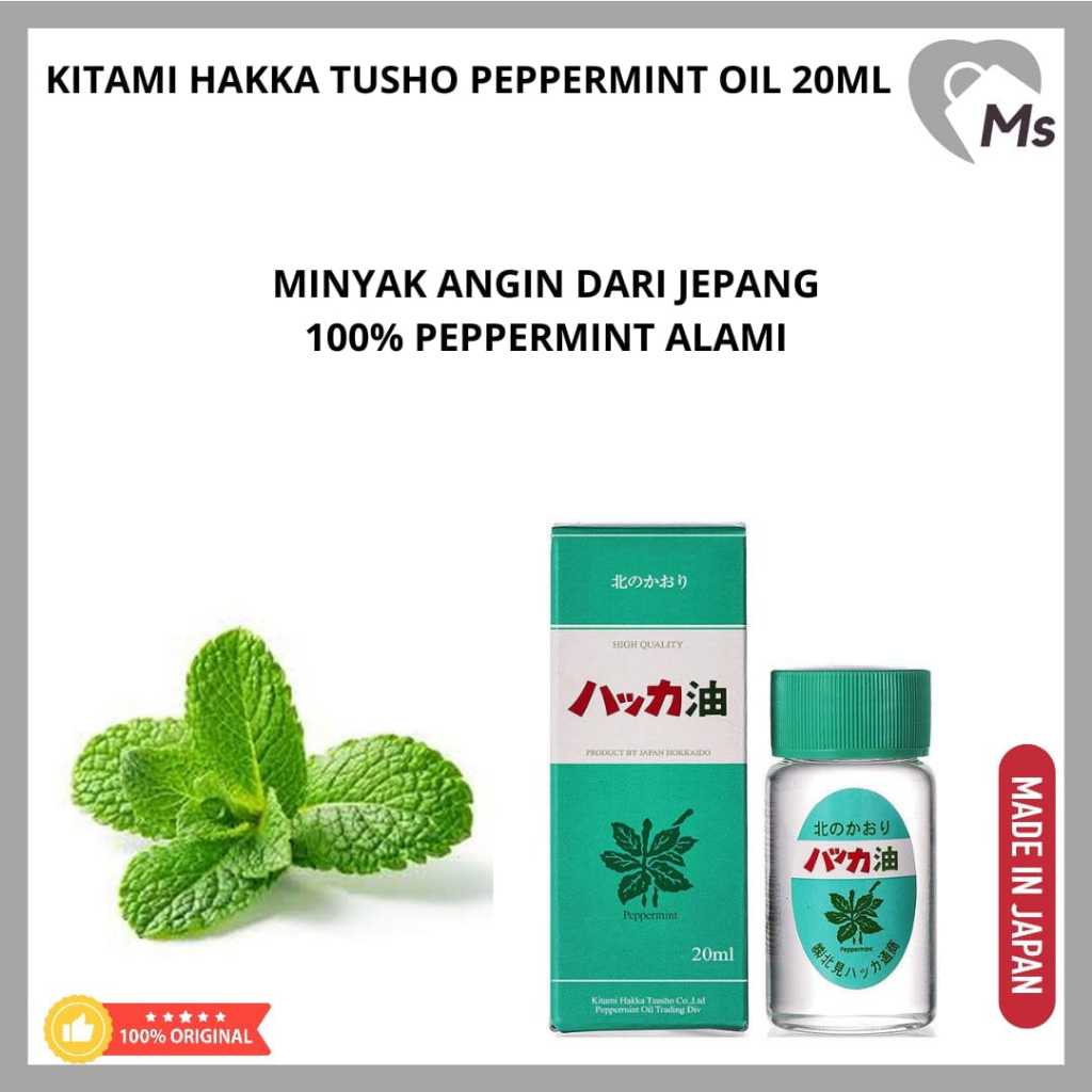 Kitami Hakka Tusho Peppermint Oil Minyak Angin Peppermint Jepang