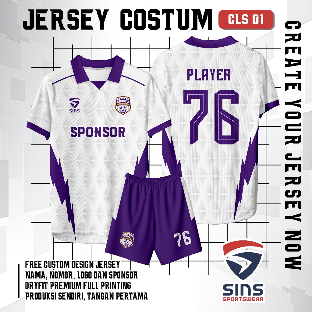KAOS JERSEY STELAN SEPAKBOLA PRINTING CLS 01