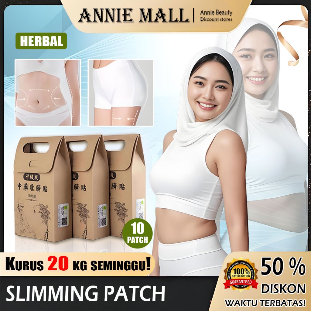 Plester Pelangsing Herbal Cina 10 Pcs - Koyo Pusar Pelangsing Slim Patch, Koyo Magnet Detox untuk Me