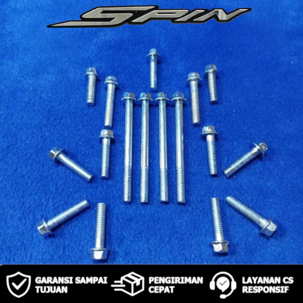 Baut Blok CVT 1 SET Suzuki Spin 125 / Baut CVT 1SET Motor Spin