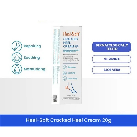HEEL SOFT 20 GR. CREAM PENGHALUS KULIT PECAH PECAH / Salep Tumit Pecah Pecah dan Kering