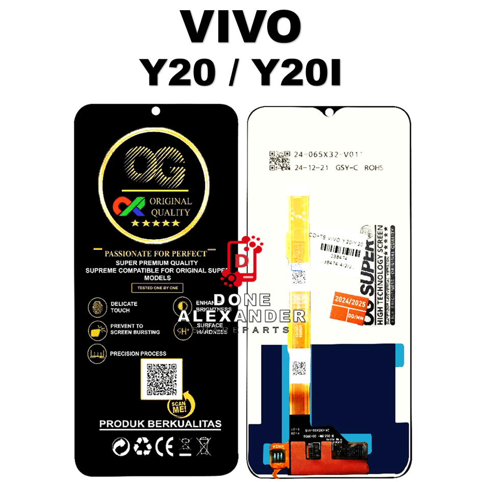 LCD TOUCHSCREEN VIVO Y20 / Y20I COMPLETE ORIGINAL 100% FULLSET