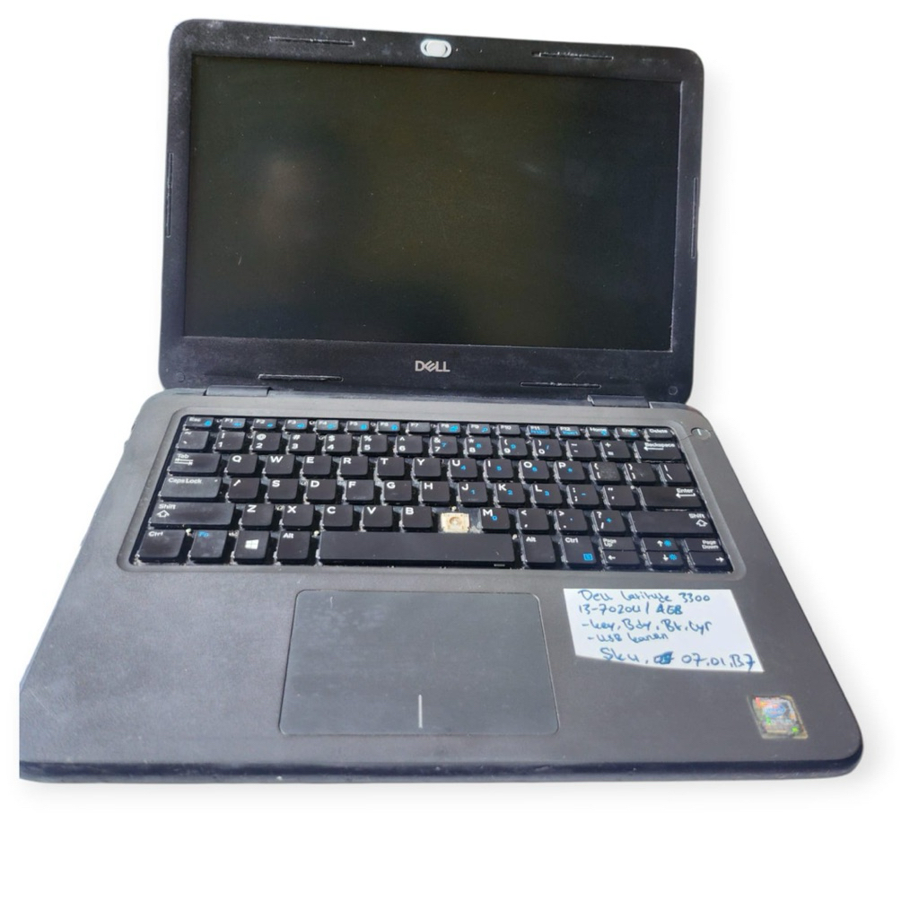 laptop Dell Latitude 3300 Core i3-7020U Minus Layar Keyboard USB Baterai