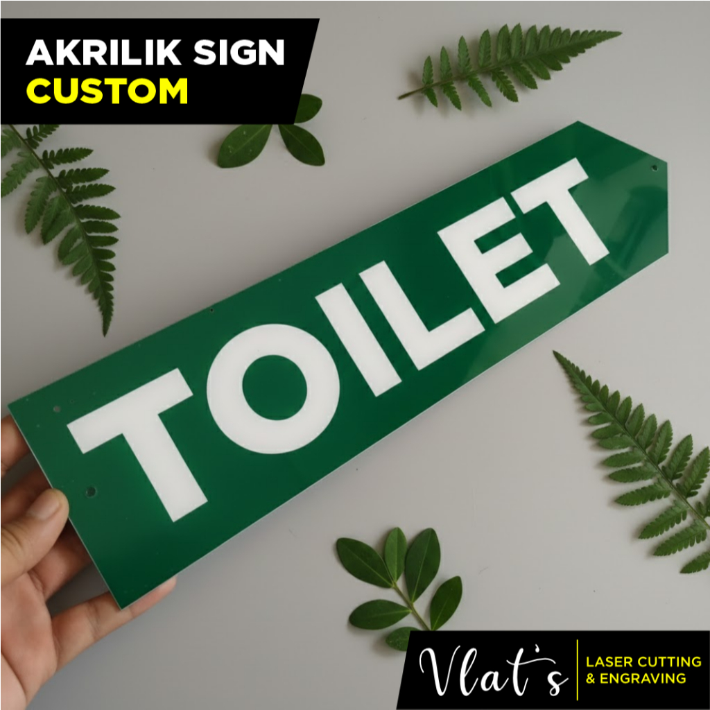 Akrilik Sign Toilet Custom Sign Board Akrilik