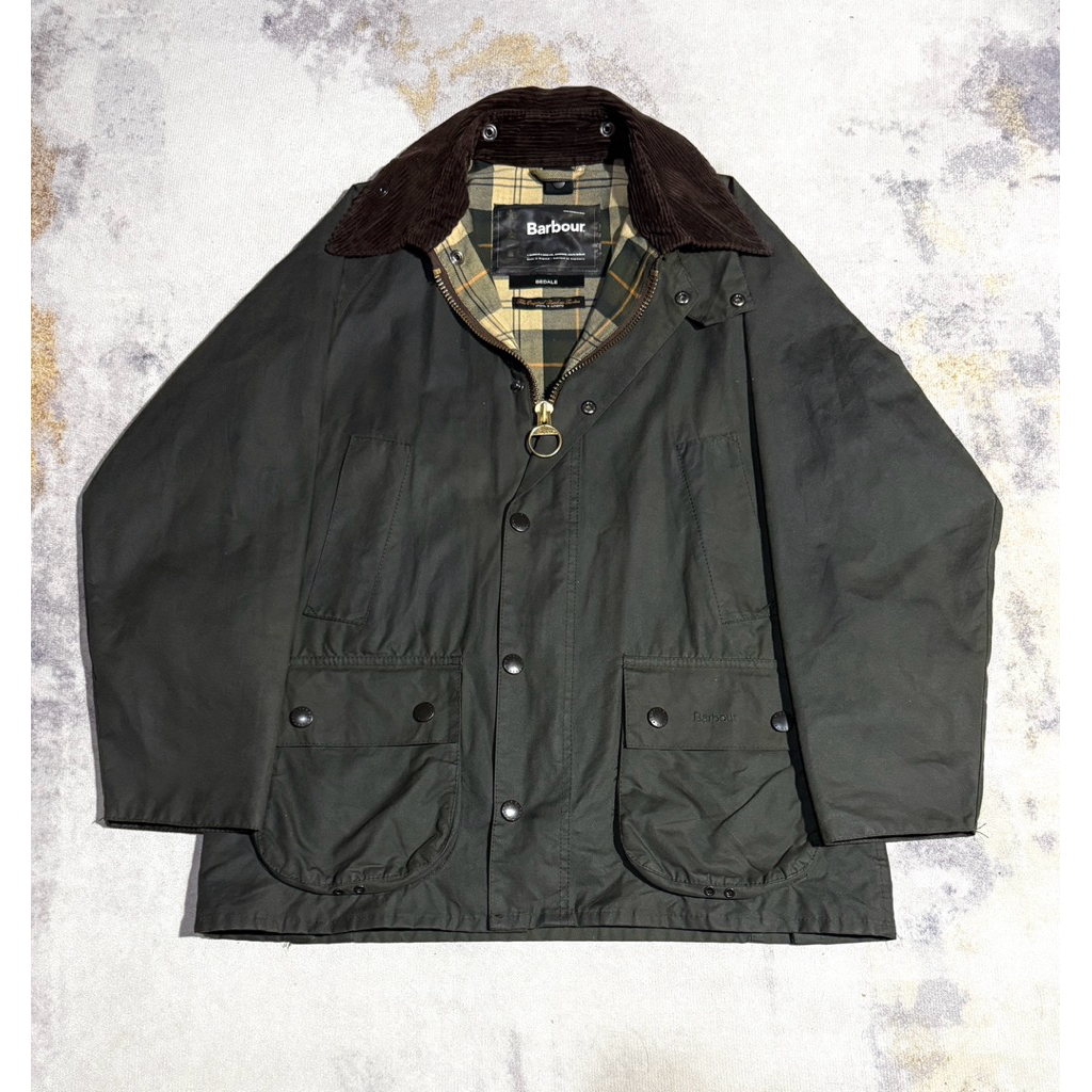 BARBOUR BEDALE SAGE GREEN WAX JACKET