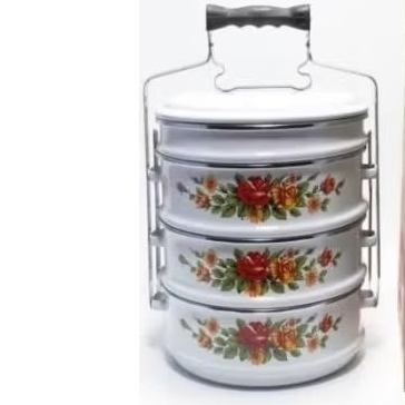 RANTANG ENAMEL JUMBO MASPION 22 CM/3.5 / RANTANG PIKNIK BESAR