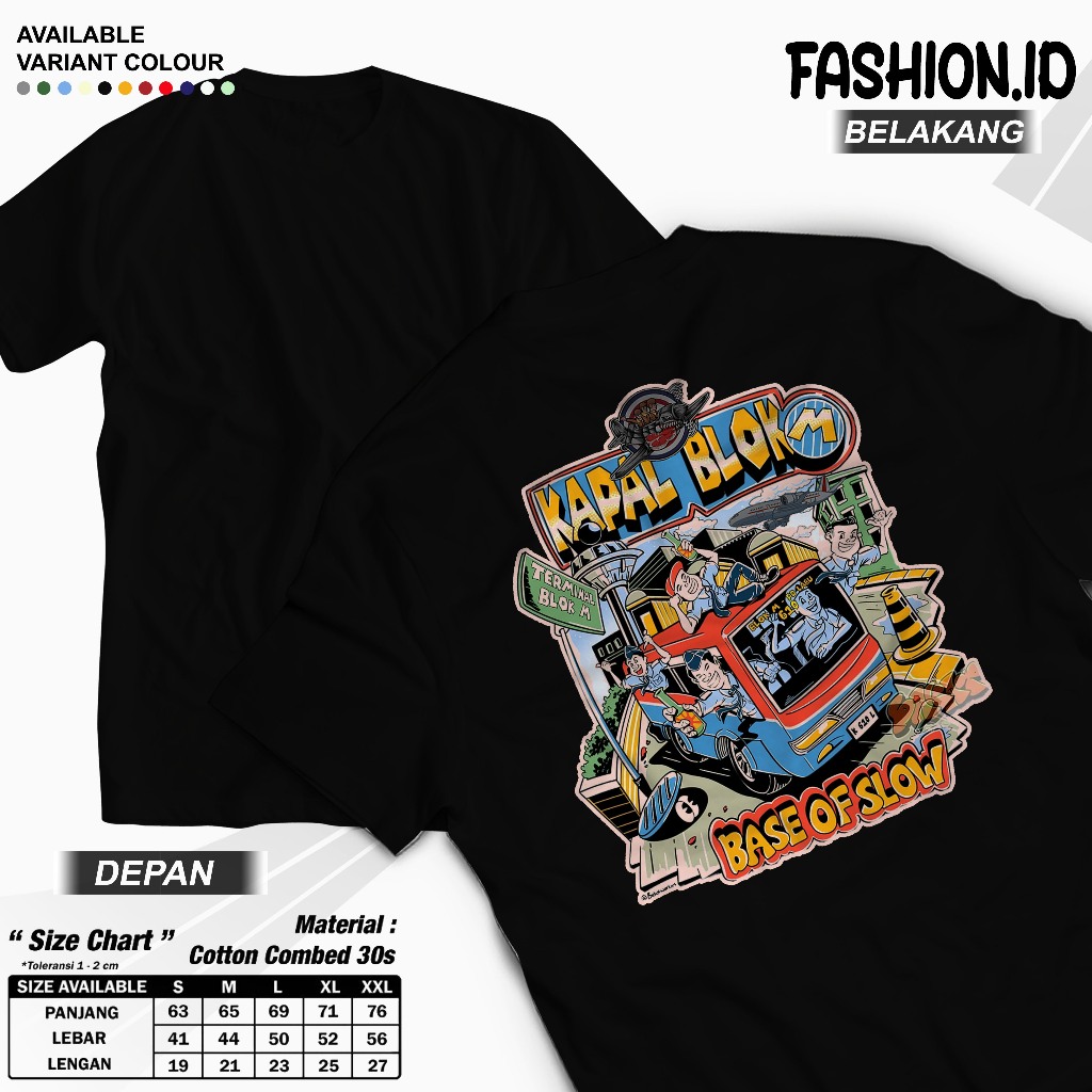 Baju kaos distro Kapal blok M terbaru pria wanita