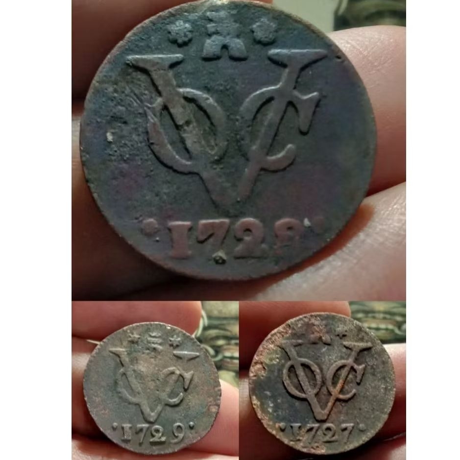 koleksi koin kuno voc luctor eth mergo 1727 1728 1729 zeeland