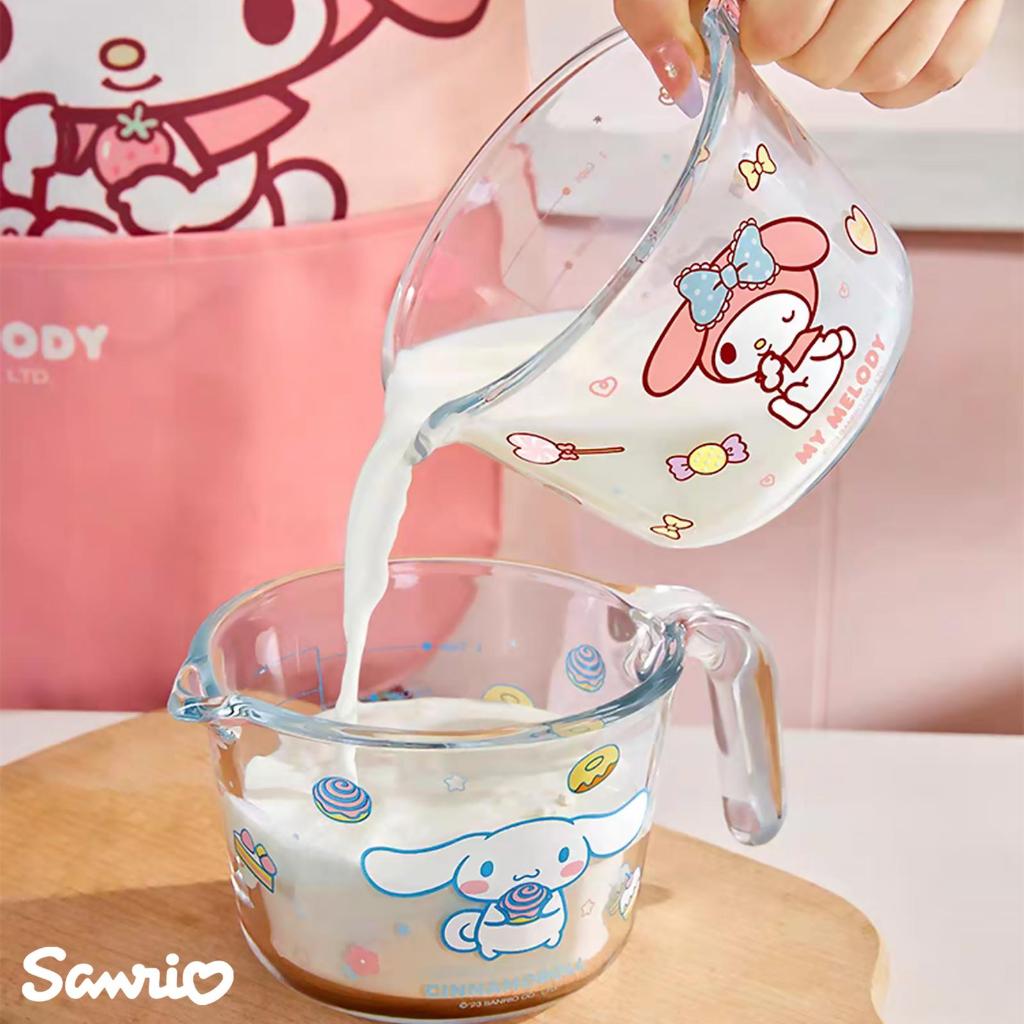 Gelas Ukur Takaran Kaca Cinnamoroll My Melody Original Sanrio Hello Kitty Mug Mangkuk Ukur Takaran B