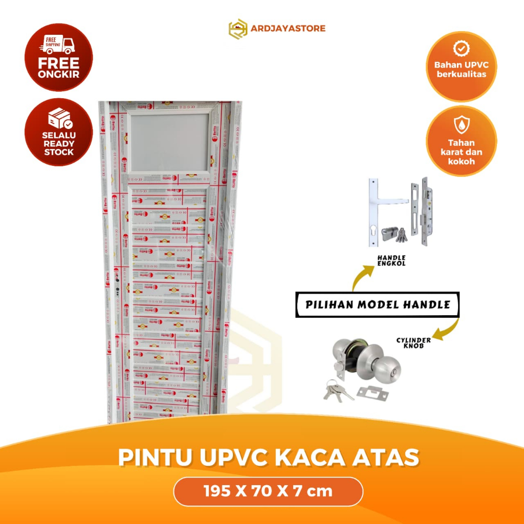 [READY STOCK] PINTU UPVC KACA ES | PINTU KAMAR MANDI UPVC PREMIUM MEWAH