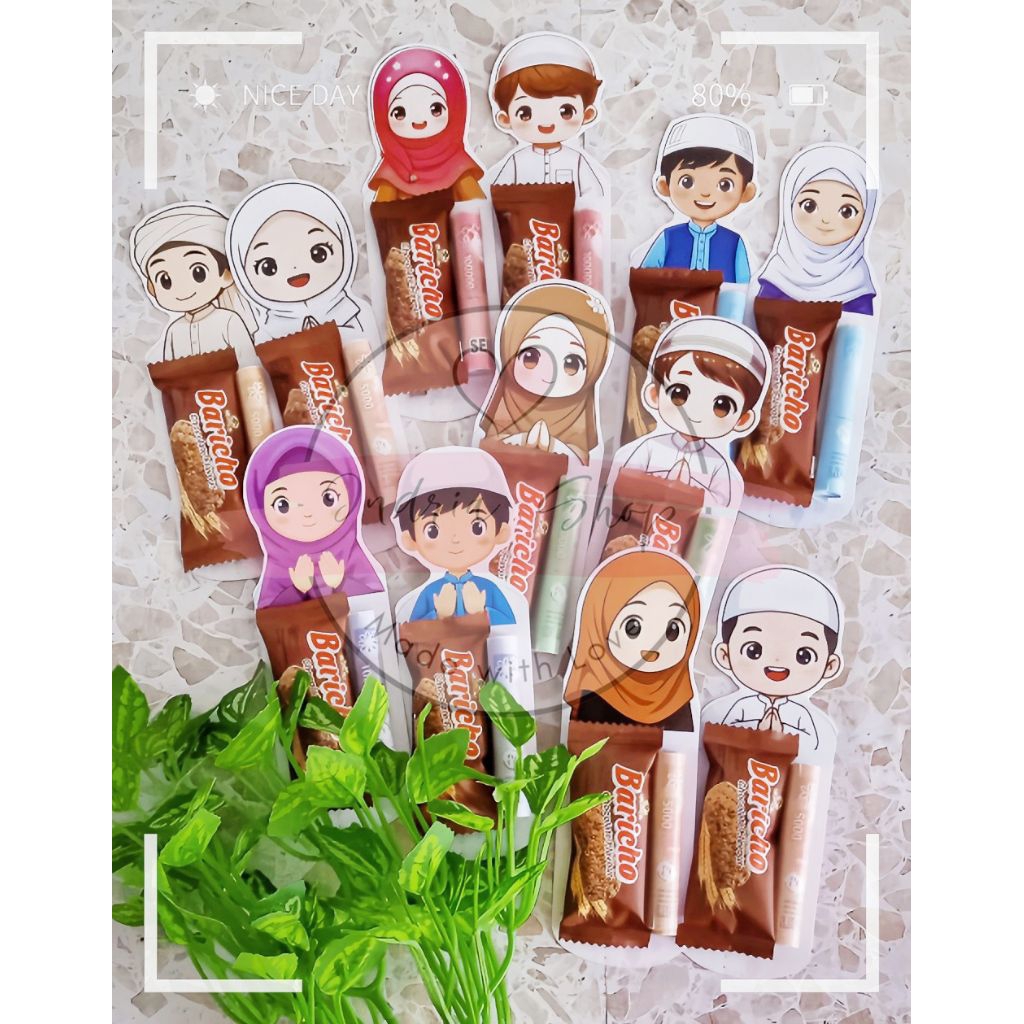 BELI 4 GRATIS 1 / amplop lebaran unik / amplop lebaran sedotan snack karakter