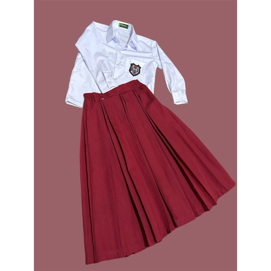 Seragam Sekolah SD Perempuan Premium FAMATEX Lengan Panjang Anak perempuan/Setelan Seragam Sekolah S