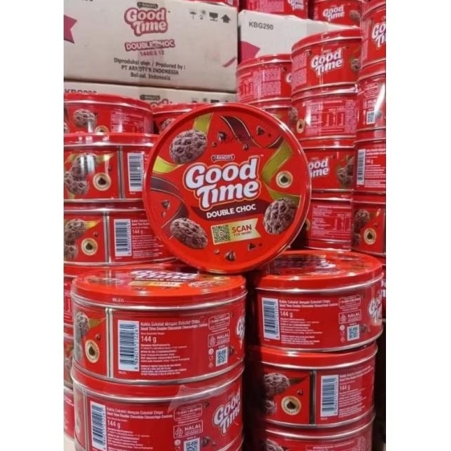(ready siap kirim) good time kaleng kecil 144 gram 1 karton isi 12 kaleng
