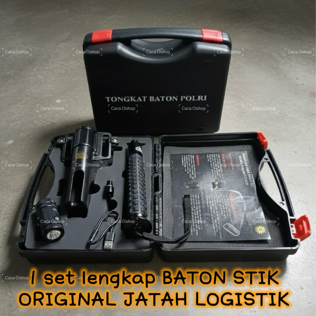 TERBARU  1 set lengkap BATON STIK JATAH POLRI ORIGINAL