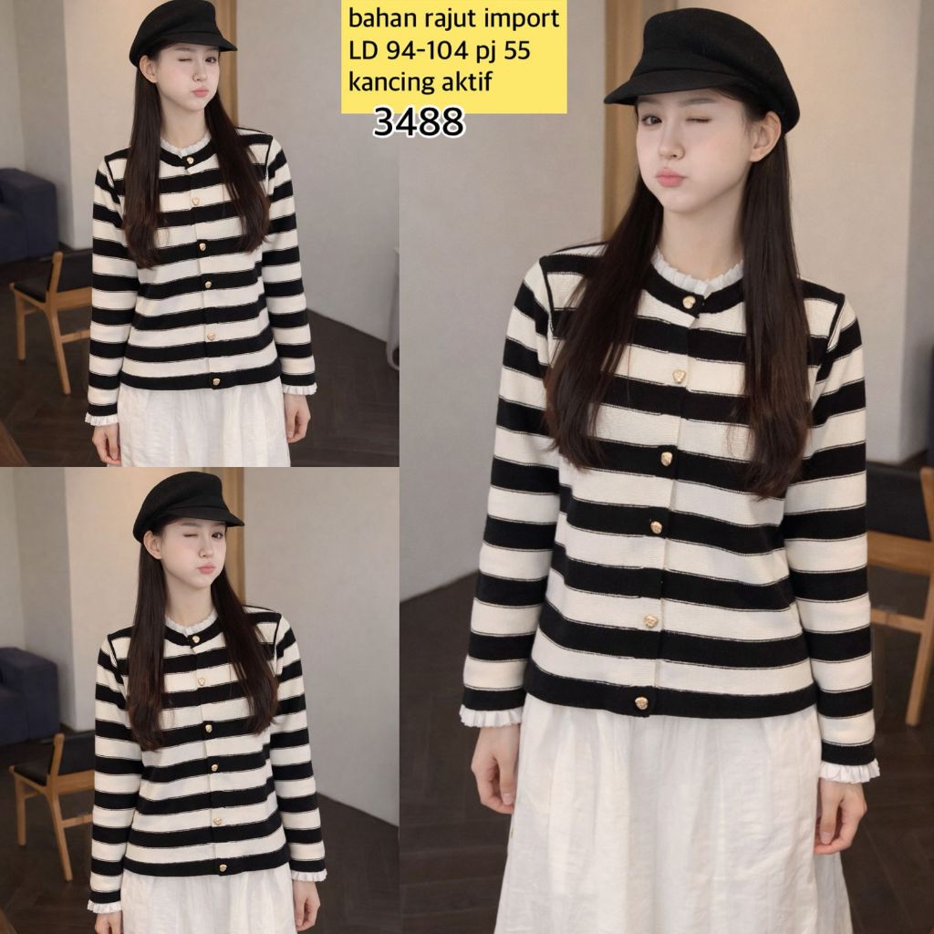 Blouse Rajut Lengan Panjang Import Atasan Lengan Panjang Kekinian Atasan Rajut Import Blouse Rajut