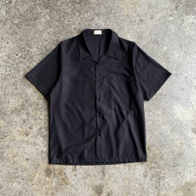 Akasha Bowling Shirt Black Boxy fit Vintage