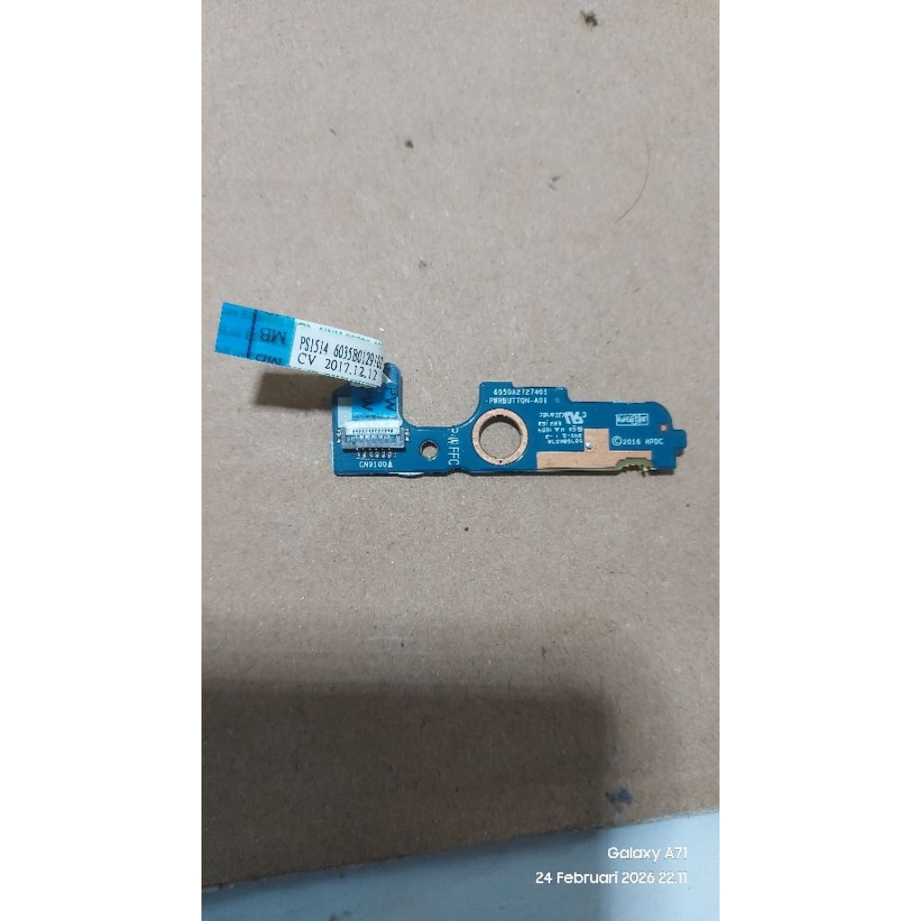 Board PCB Tombol Switch On Off Power HP Elitebook 840 G3 Bekas Copotan Original Tested Normal