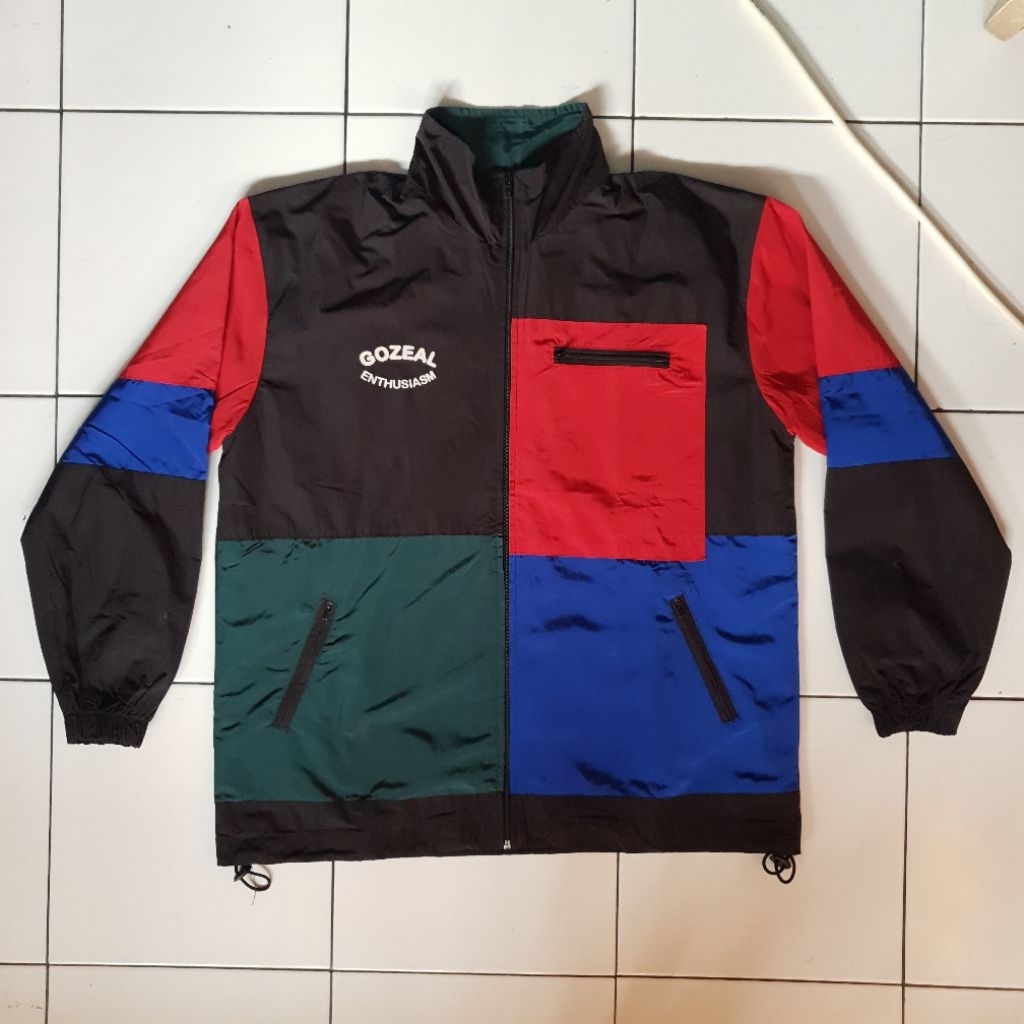 Jaket WB Trackzip branded GOZEAL colorblock (L)