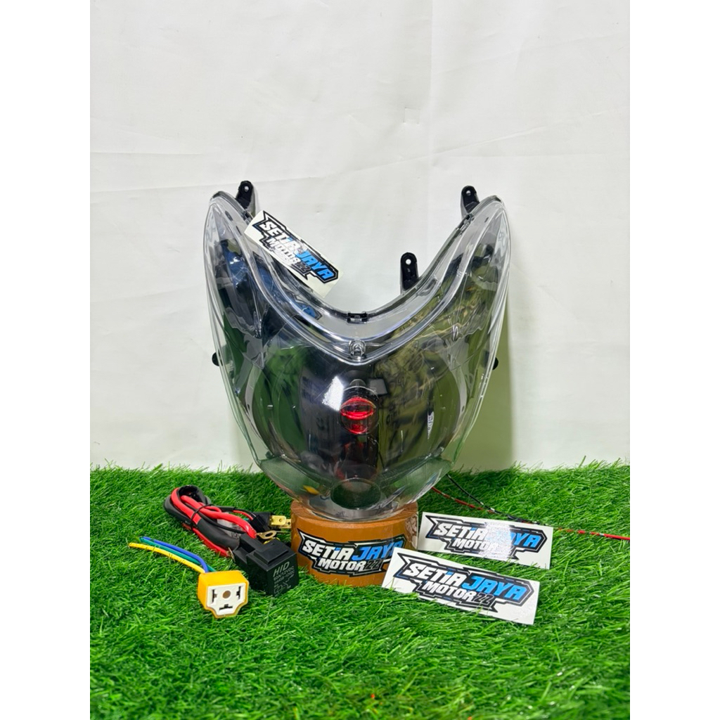 Reflektor Lampu Depan H4 + Socket Mio Soul Mio Lama Satu Set