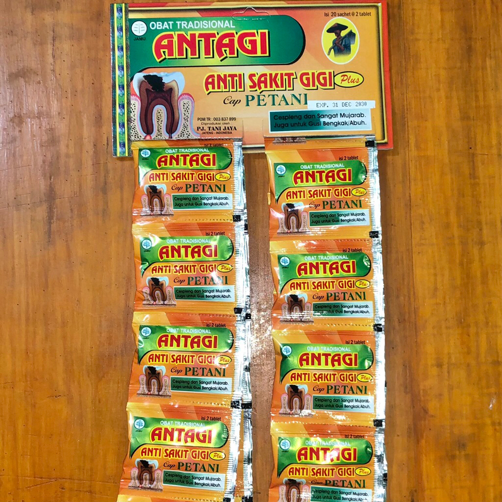 Antagi Original Kapsul Obat Sakit Gigi Cap Petani