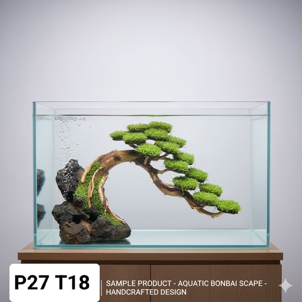 bonsai aquascape sintetis miring batu